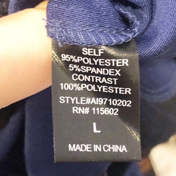 ASTR Black Lace Midriff Inset Stretch Romper Navy Blue L NWT - Picture 11 of 12